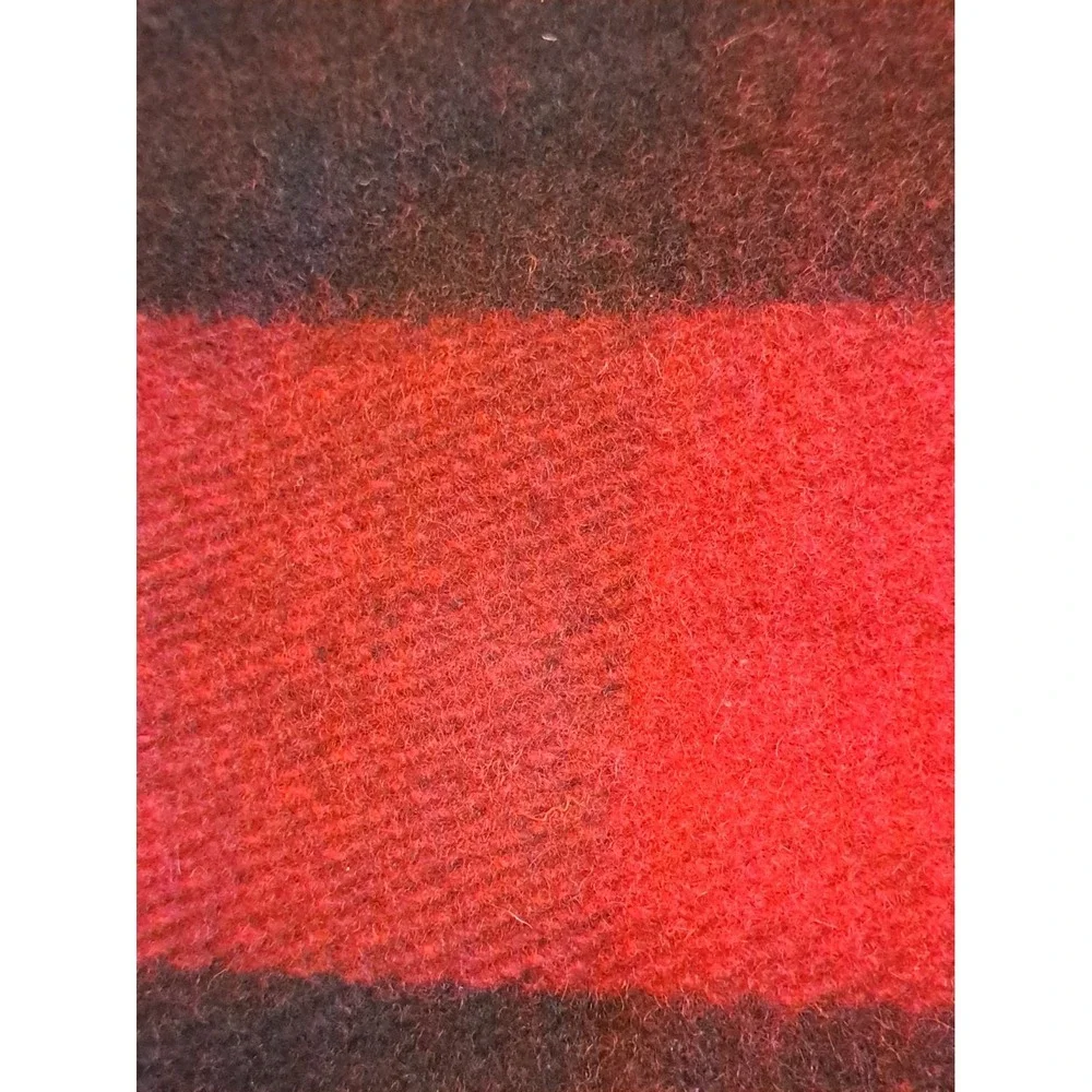 Arcturus Hiebing 80% Wool Washable Throw Blanket Plaid Red/Black Warm Cozy86x66